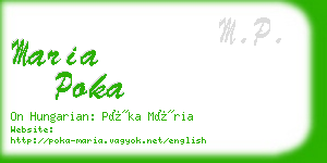 maria poka business card